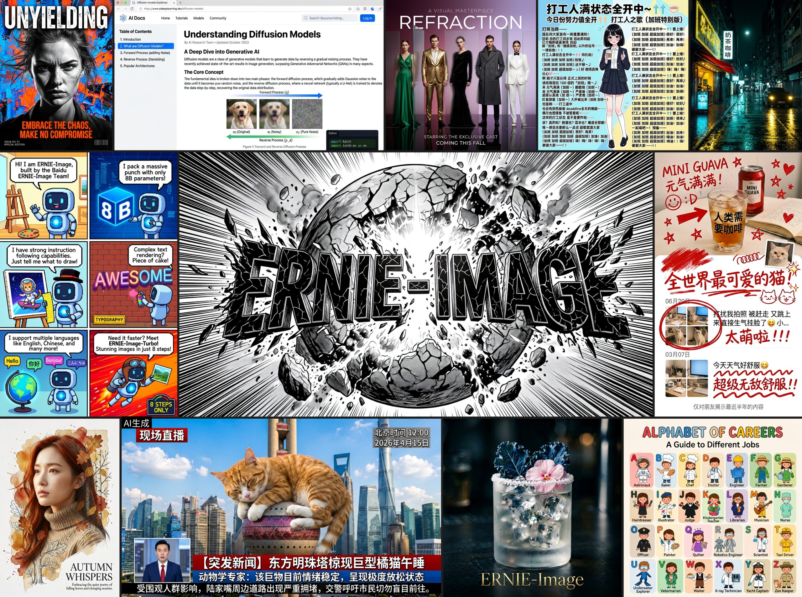 Baidu Open-Sources ERNIE-Image, an 8B Diffusion Transformer