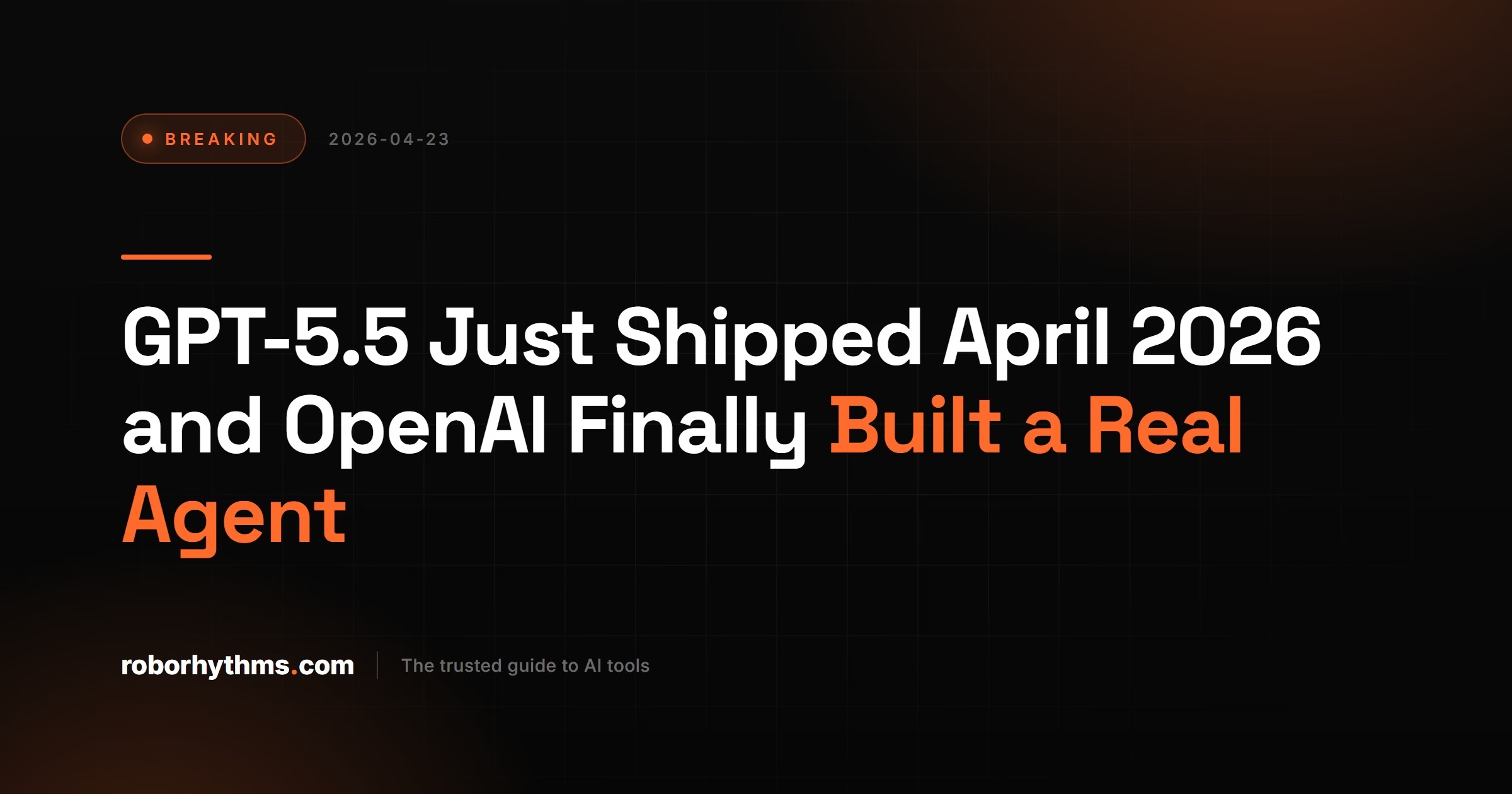 OpenAI GPT-5.5 launch promotional image showing the new model branding