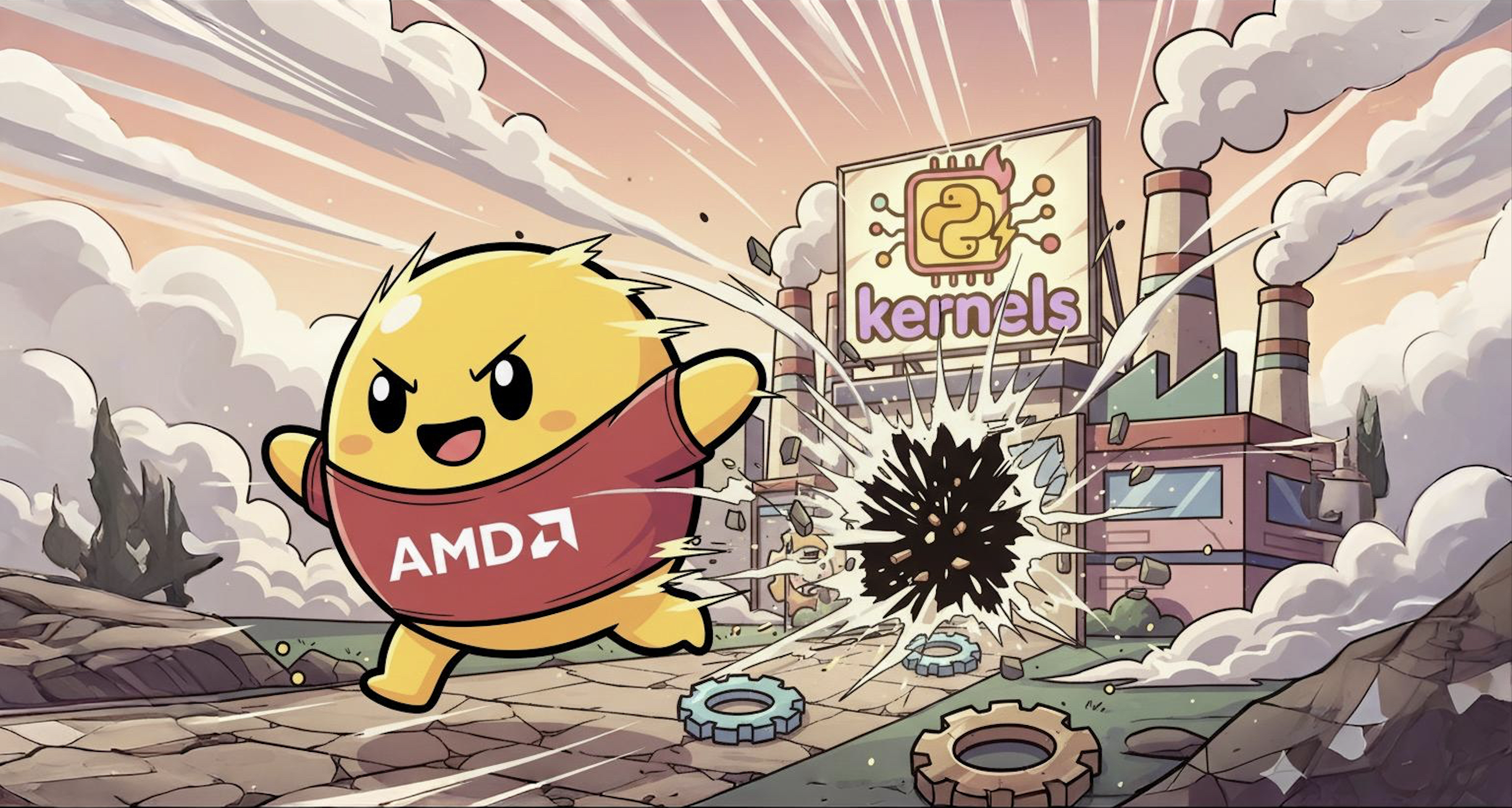 ROCm kernel support on Hugging Face, showing AMD GPU compatibility