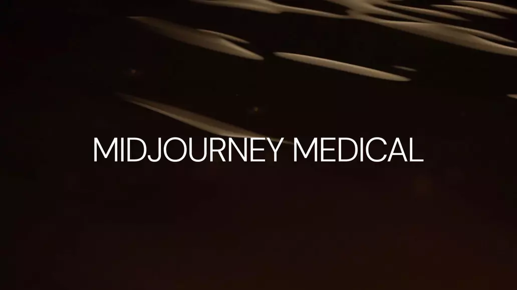 Promotional image accompanying the Midjourney Medical scanner announcement