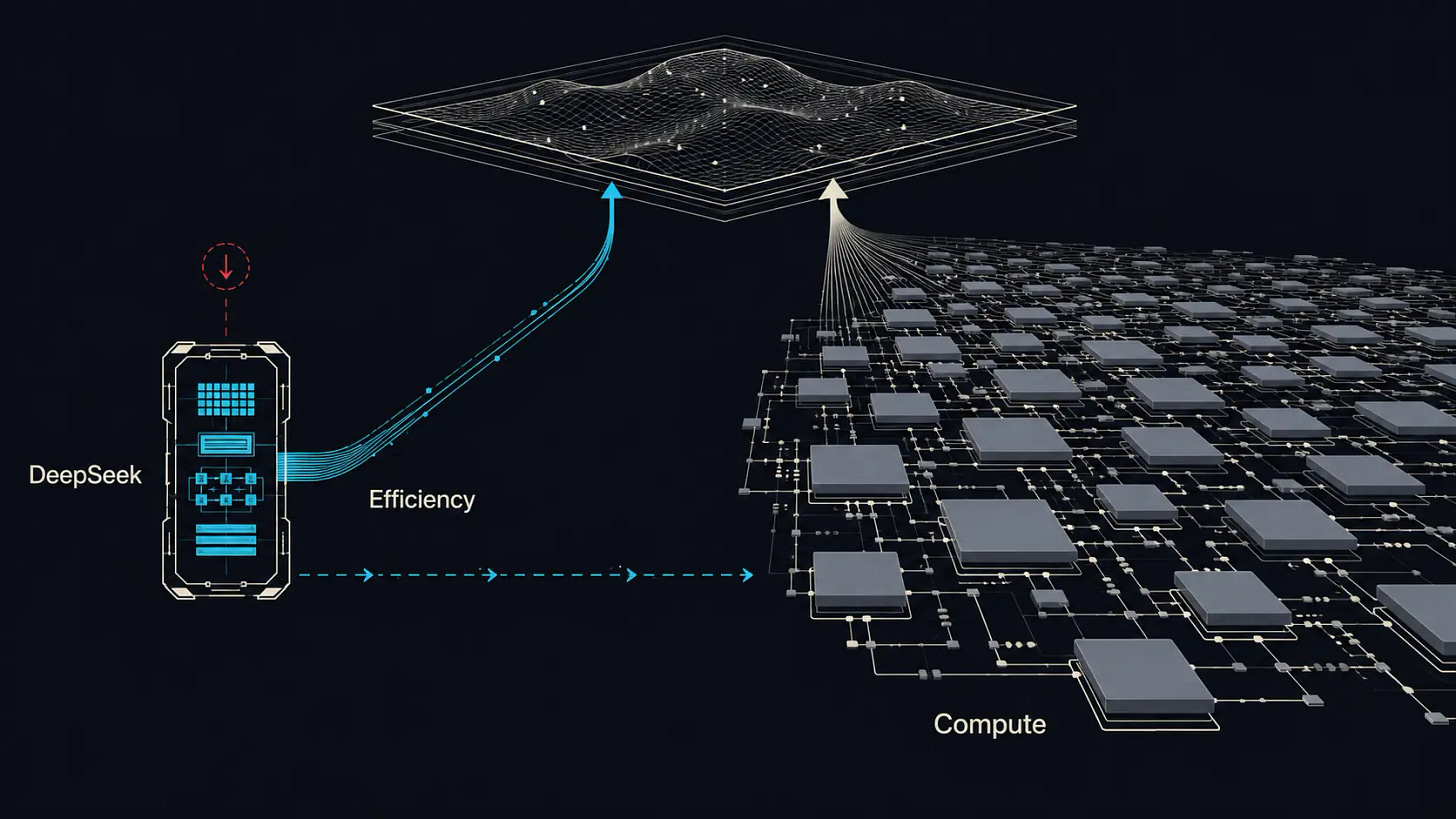 Illustration from coverage of DeepSeek's investor meeting transcript on compute and strategy